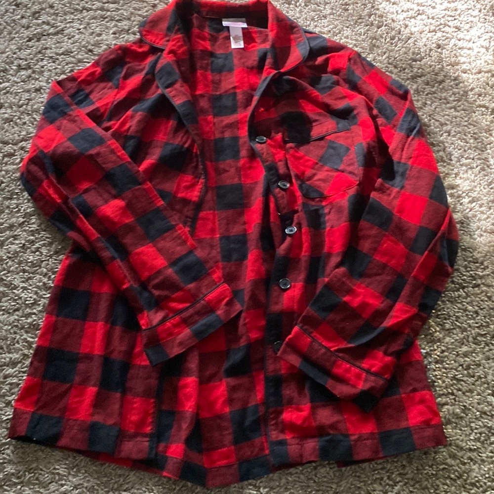 Target plaid button down top